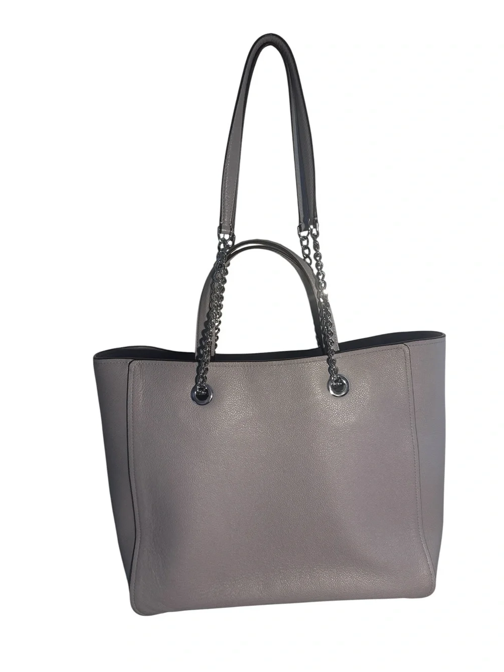Kate Spade Gray Infinite Large Triple Compartment Leather Tote Two Way Strap